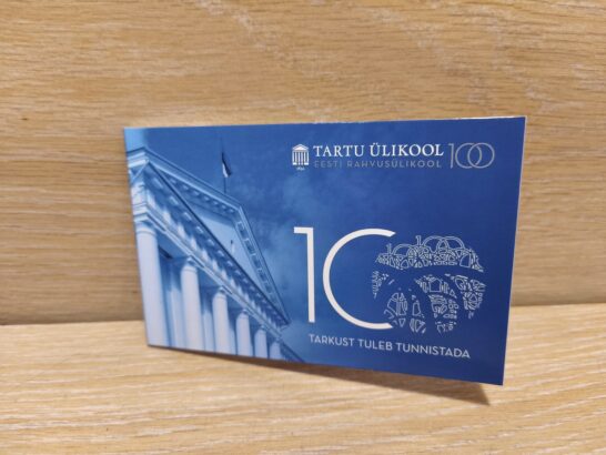 2 eur 2019 Tartu Ülikool 100 mündivoldik